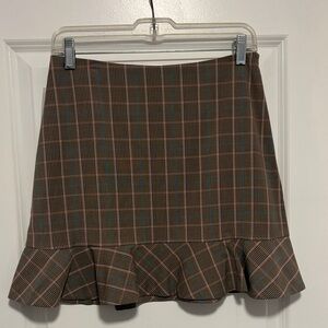 Sunday Best Plaid Mini Skirt - Brown and Blue